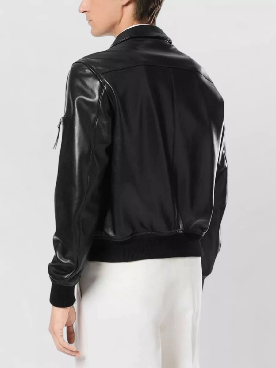 Tom Ford Casual Silk Nylon Blend Jacket Ribbed Cuffs