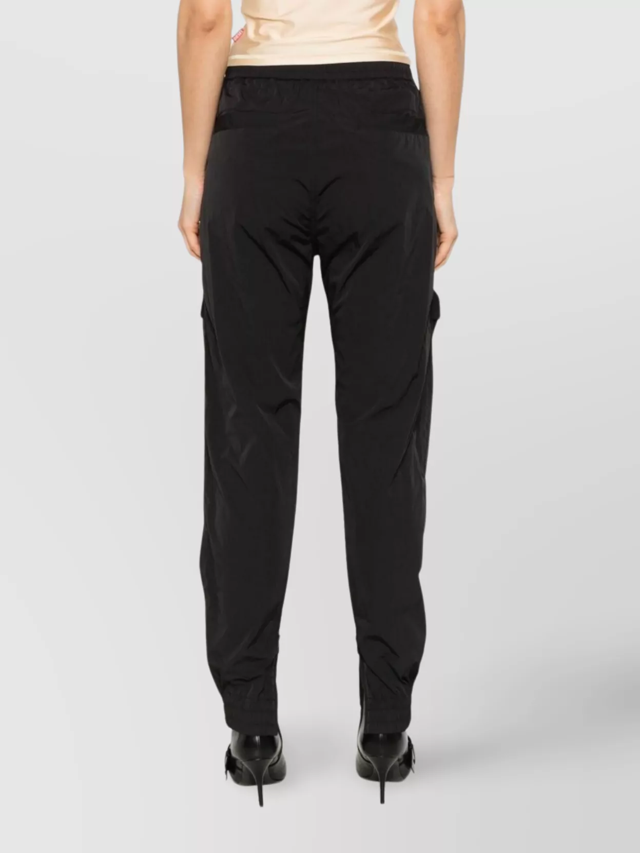 DIESEL STRAIGHT TROUSERS ANKLE ZIPPERS CARGO POCKETS