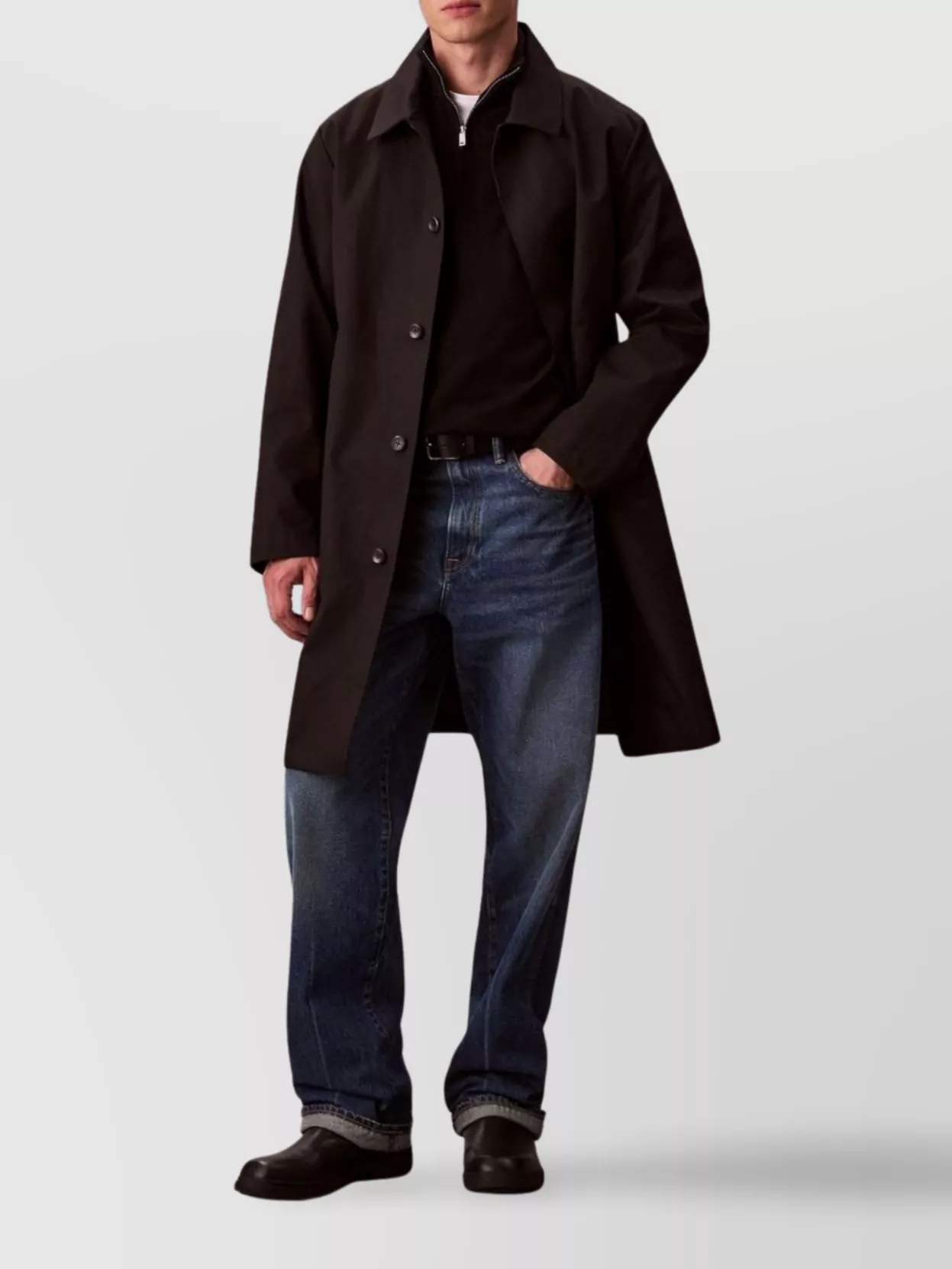 Calvin Klein Wool Crewneck Sweater With Ribbed Cuffs And Hem