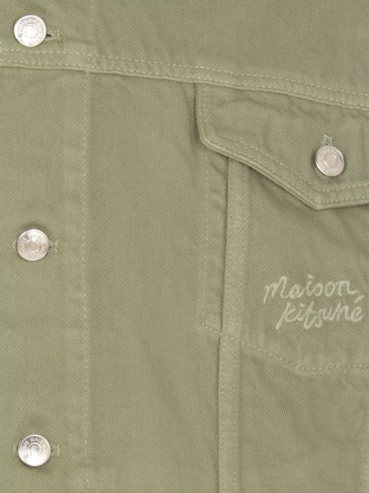Maison Kitsuné Flap Pockets Cotton Jacket With Silver Hardware