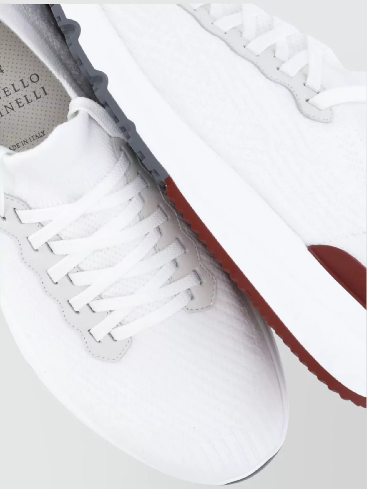 Brunello Cucinelli Breathable Low Top Sneakers With Raised Sole
