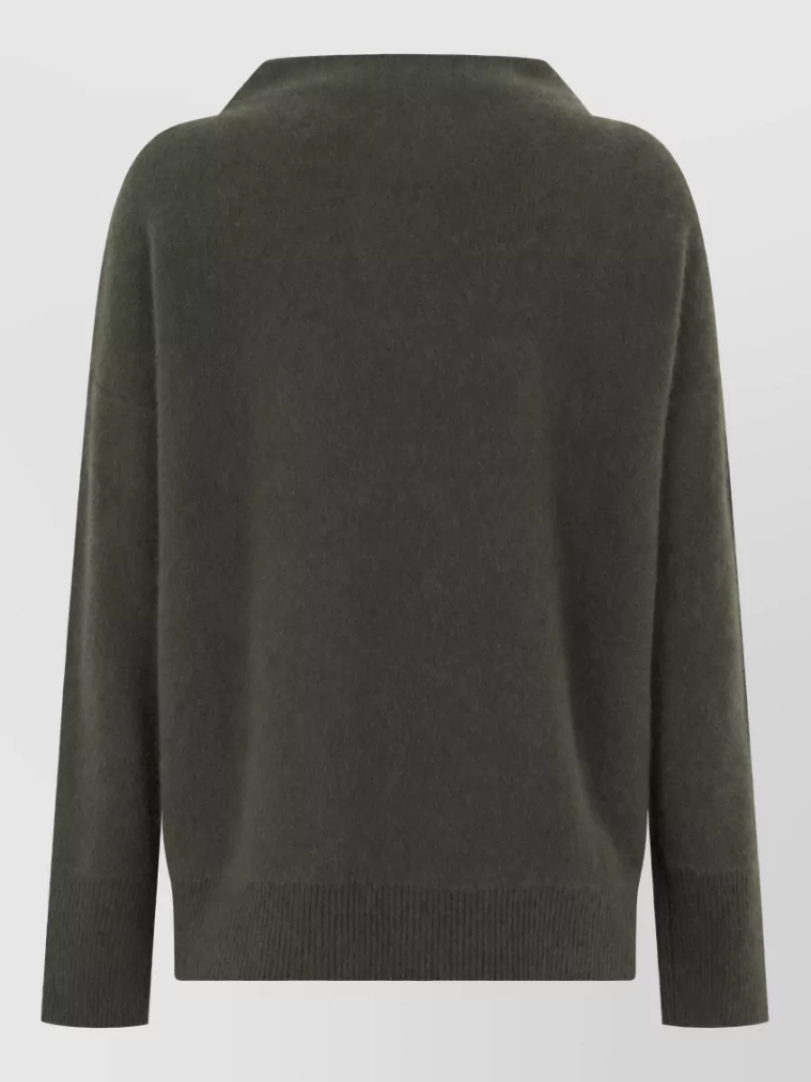 Vince Cashmere Wide Neck Long Sleeve Sweatshirt