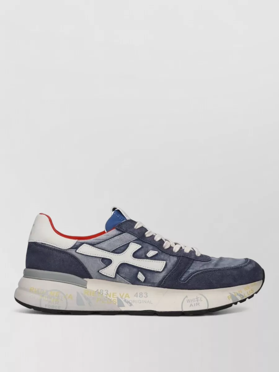 Premiata Mick 8006 Sneakers Suede Panels Contrast Sole