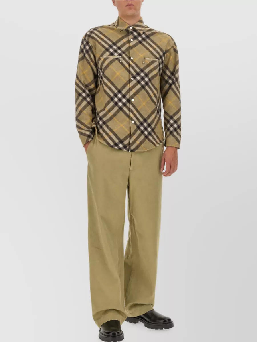 Burberry Cotton Straight-Leg Trousers