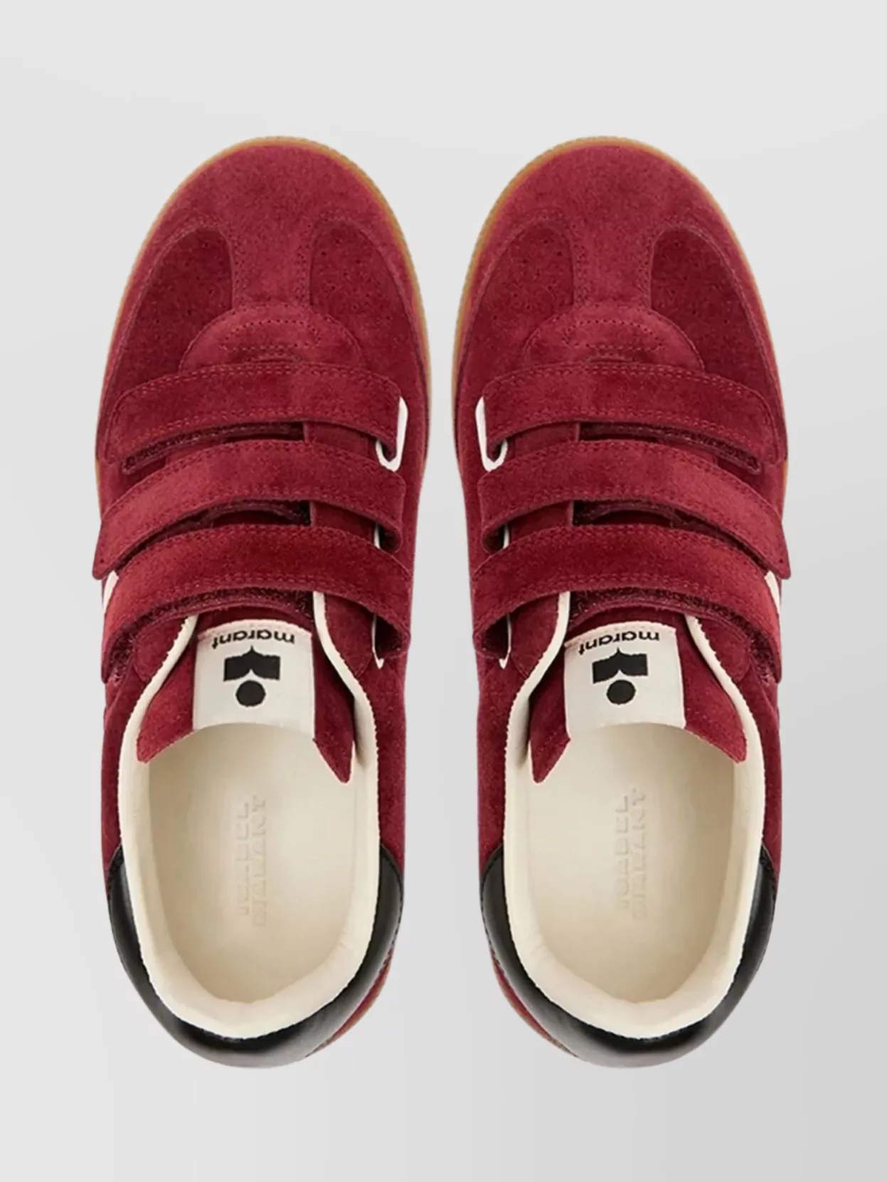 Isabel Marant Suede Rubber Sole Sneakers Contrast Heel