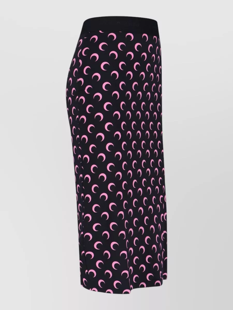 Marine Serre Mid-Length Skirt With Elastic Waistband And Print