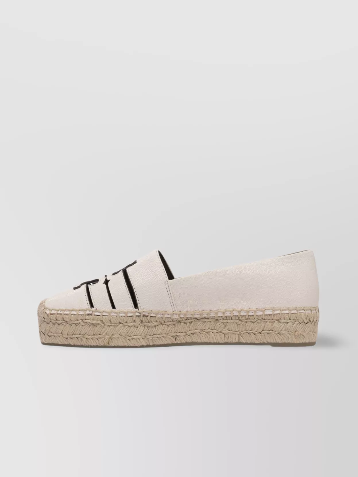Tory Burch Round Toe Embroidered Espadrille Flat Sole
