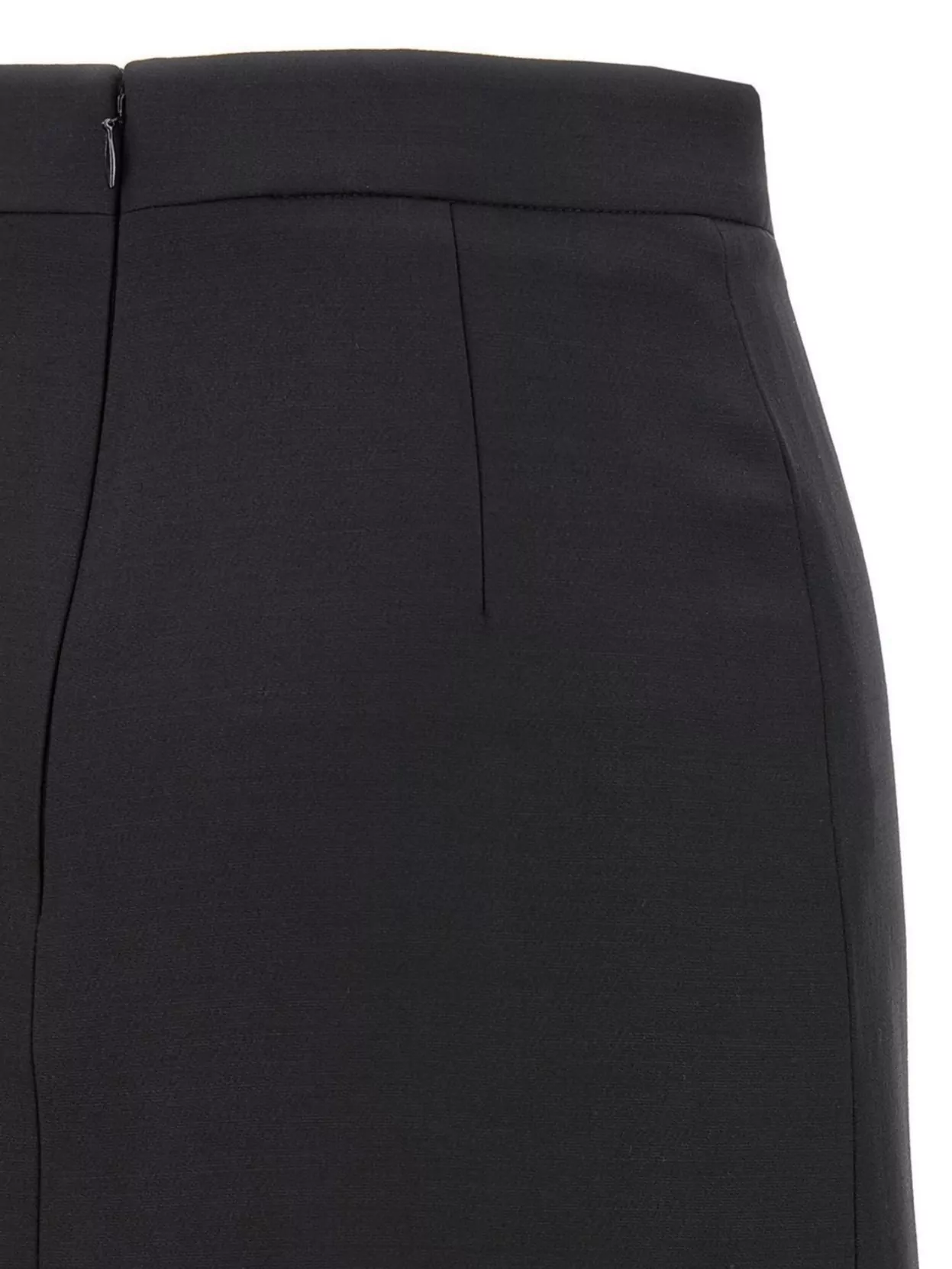 Valentino Crepe Couture Skirt With Ruffled Hem And Bow Detail
