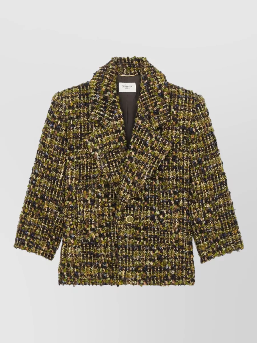 Saint Laurent wool tweed single-breasted blazer