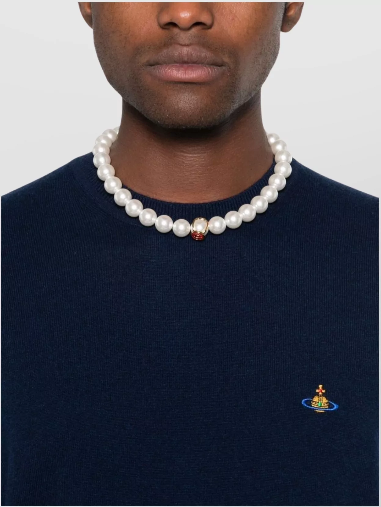 Vivienne Westwood Ribbed Crewneck Sweater With Long Sleeves