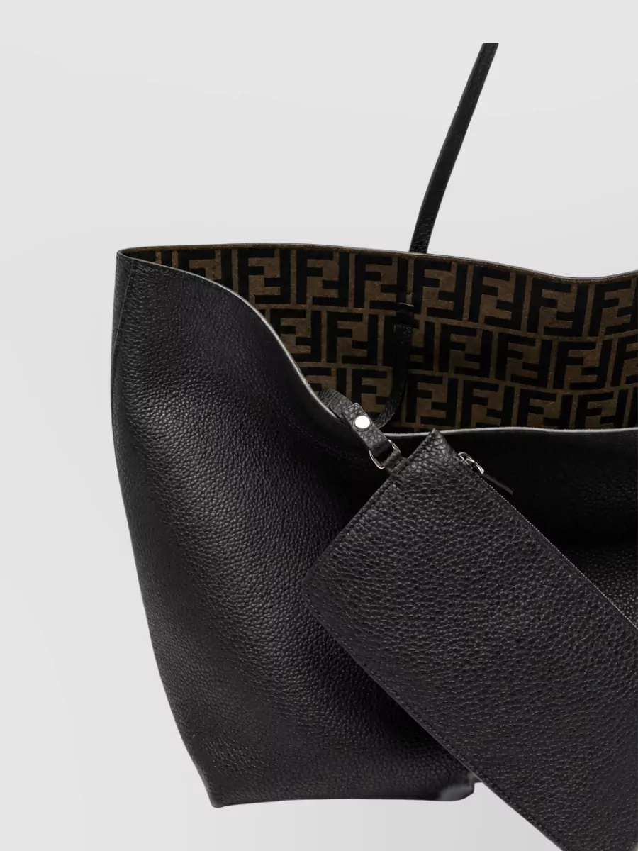 Fendi Large Leather Reversible Tote Bag