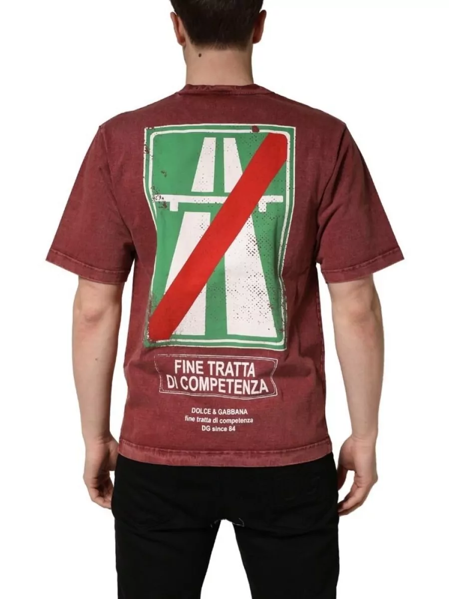 Dolce&Gabbana Printed Round Neck Short Sleeve T-Shirt