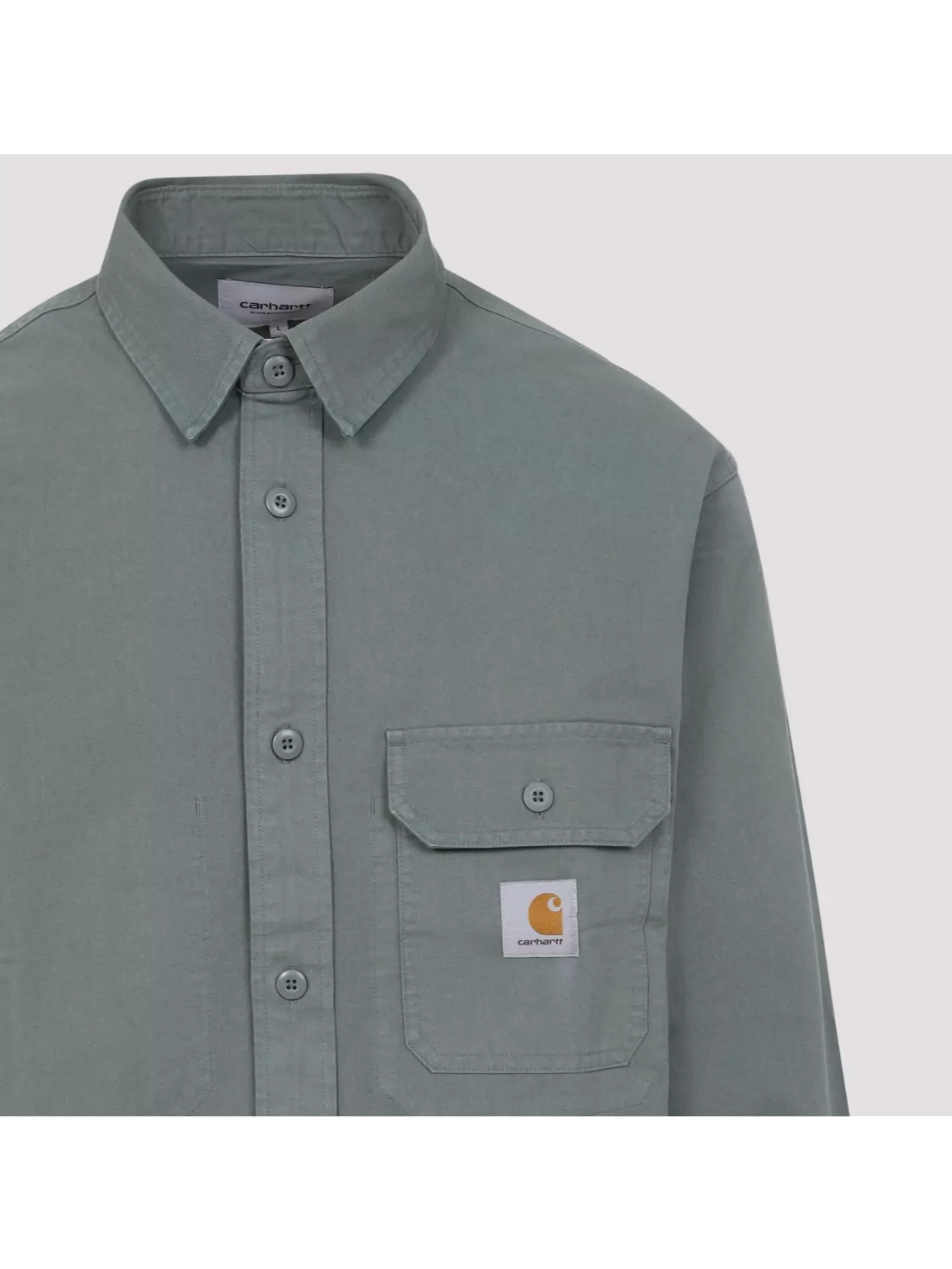 Carhartt Reno Shirt With Buttoned Cuffs And Pockets In Green