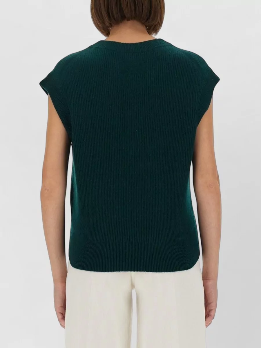 Guest In Residence Cashmere Ribbed Knit Vest