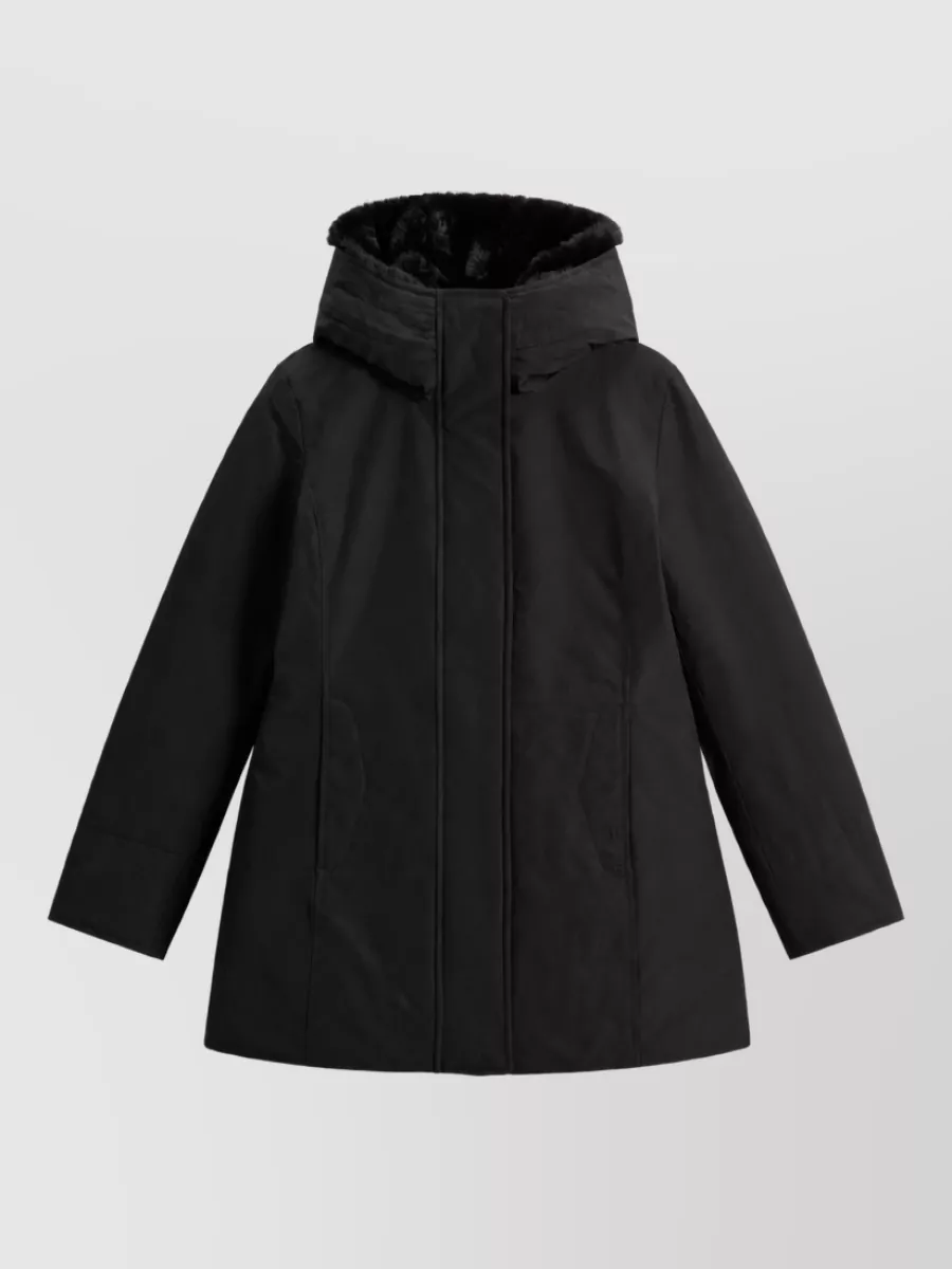 Woolrich hooded midi parka coat