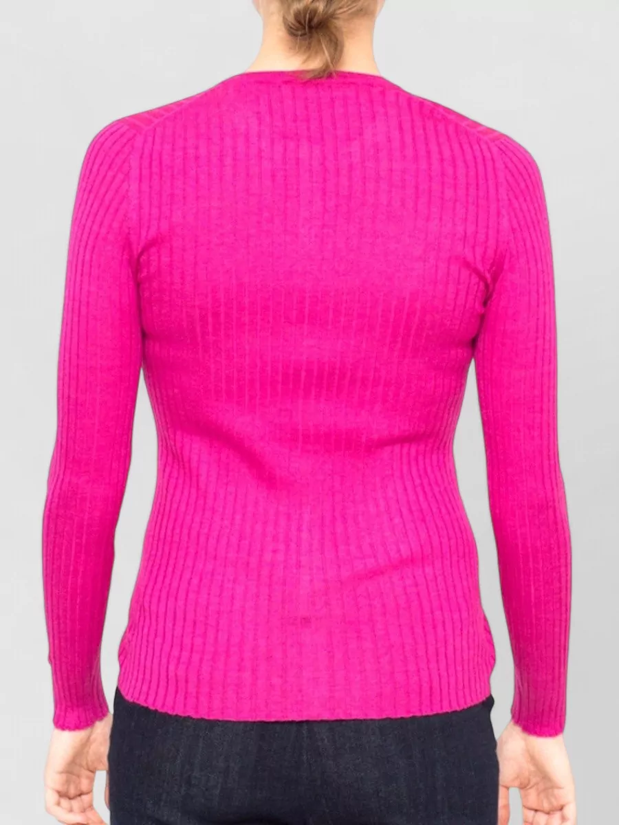 La Rose Ribbed Cashmere Cardigan