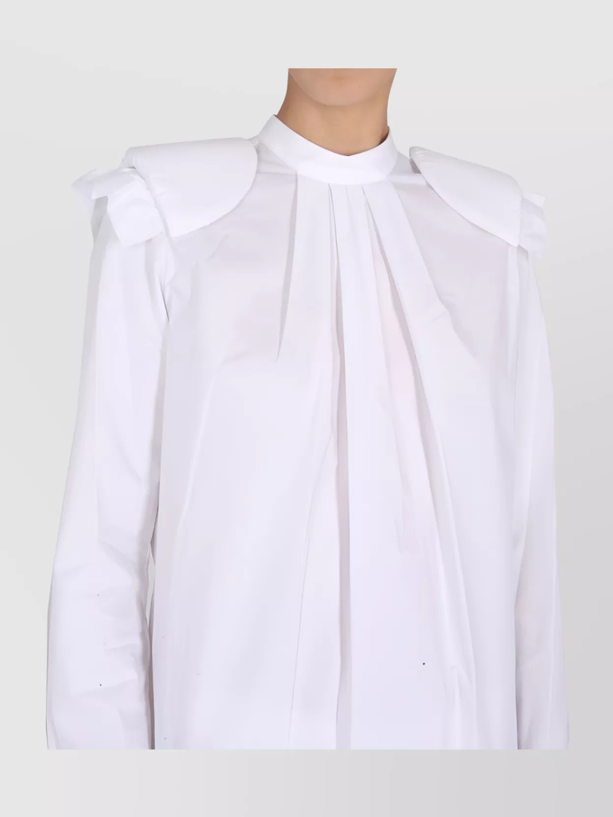 RAF SIMONS SHIRT DRESS FEATURING PADDED SHOULDERS AND CROSSBAR