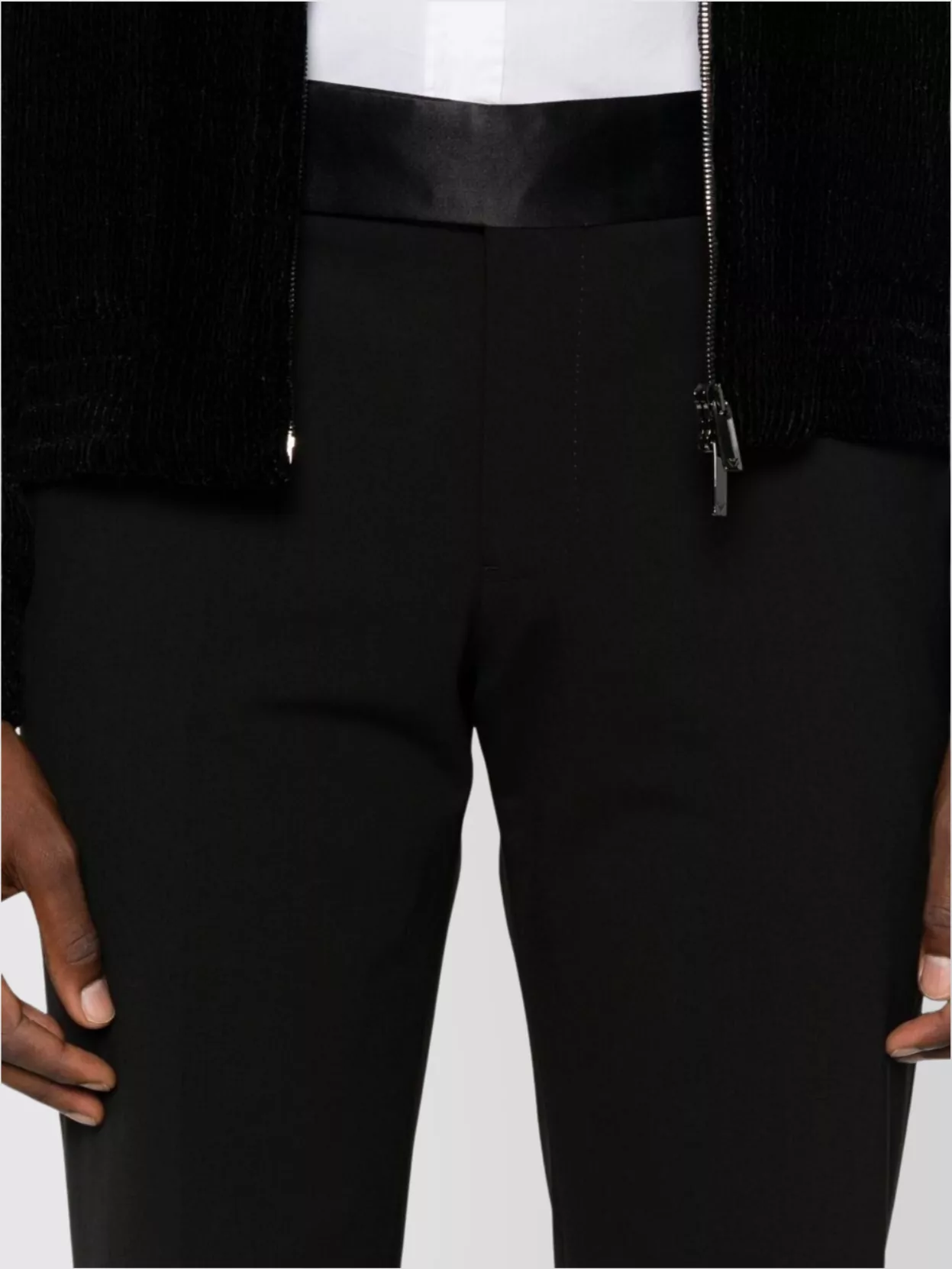 Emporio Armani Tailored Trousers Satin Waistband