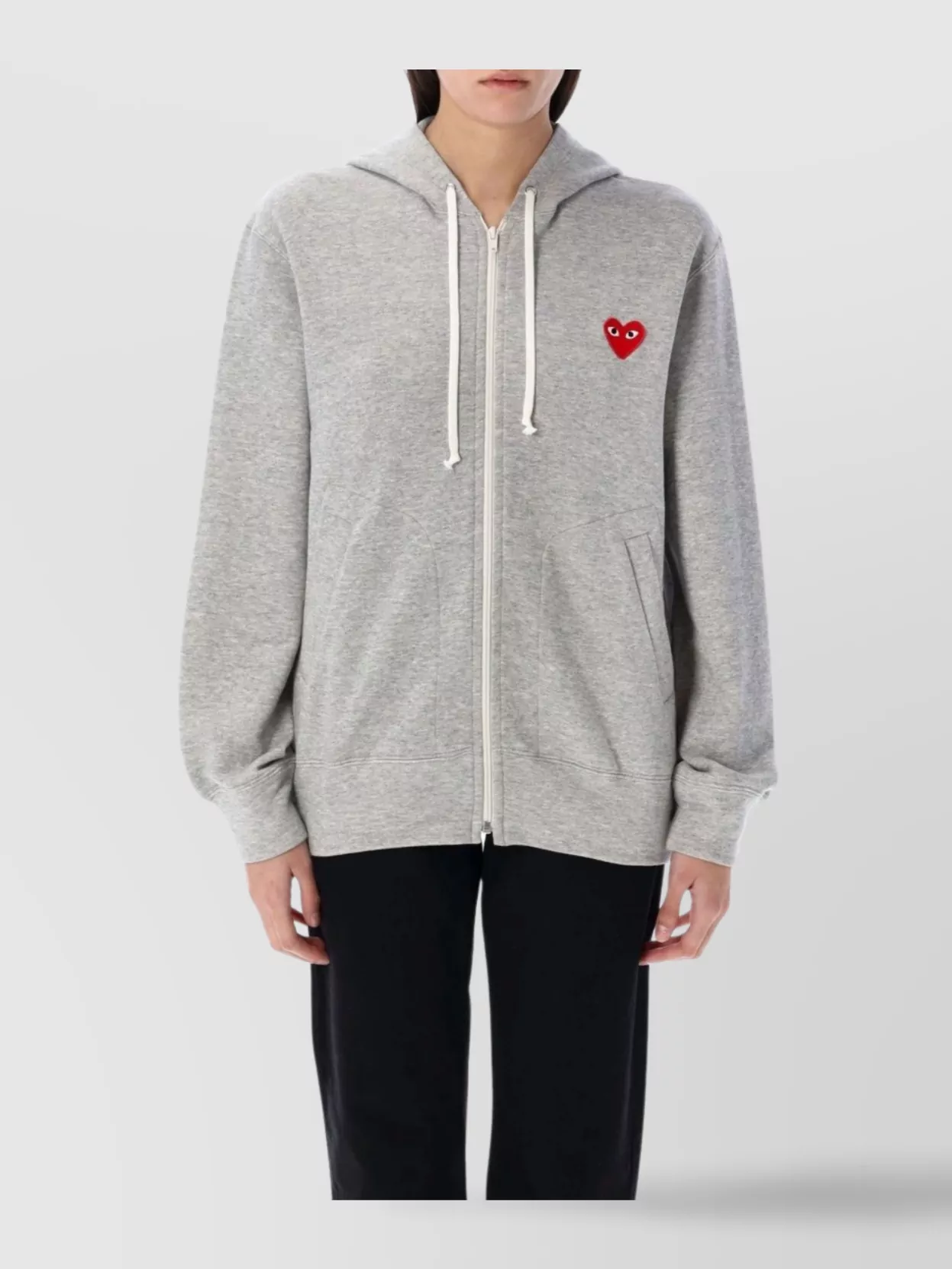 Comme des Garçons Play Heart zip hoodi back print