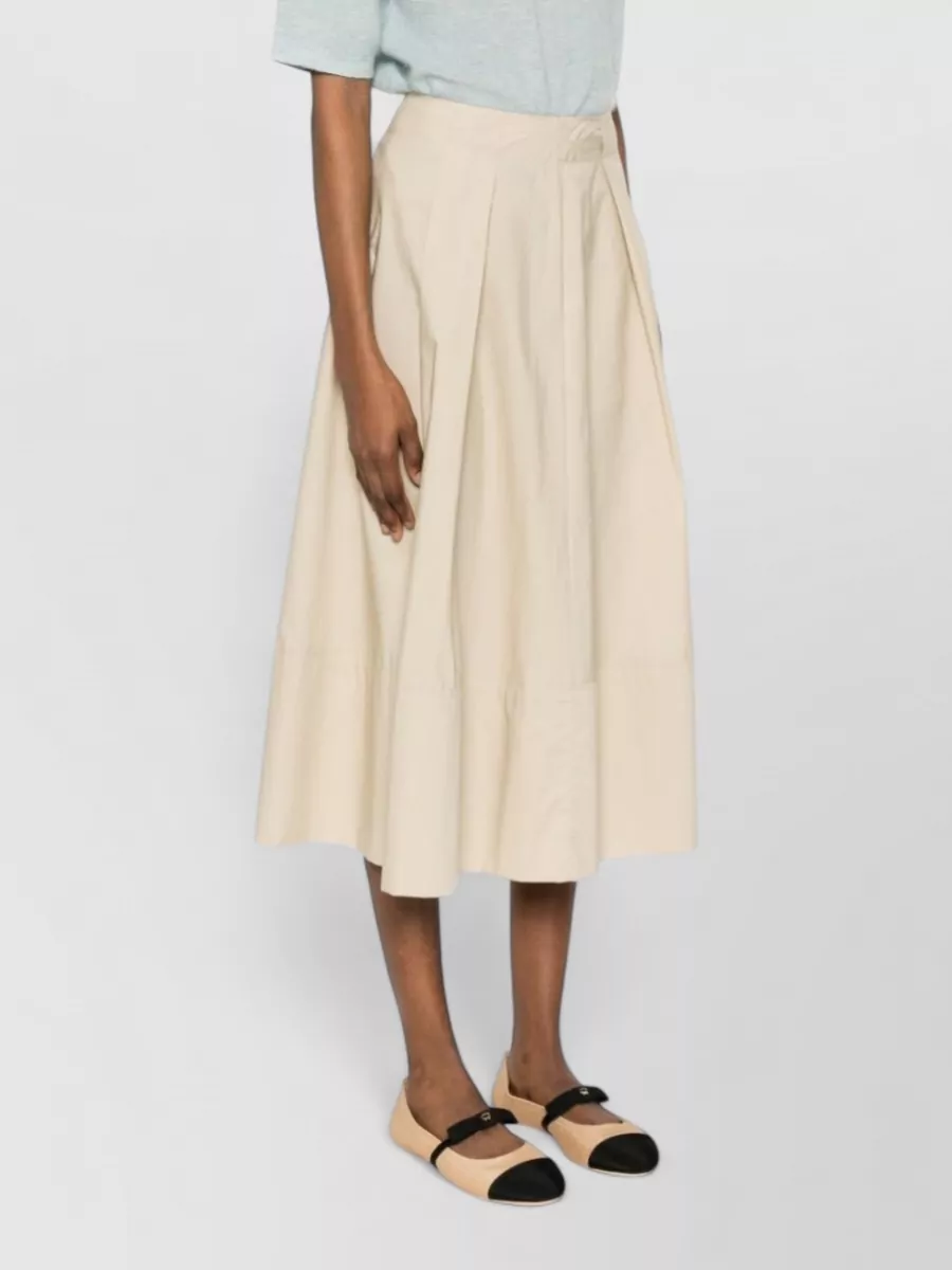 Woolrich Cotton A Line High Waist Midi Skirt