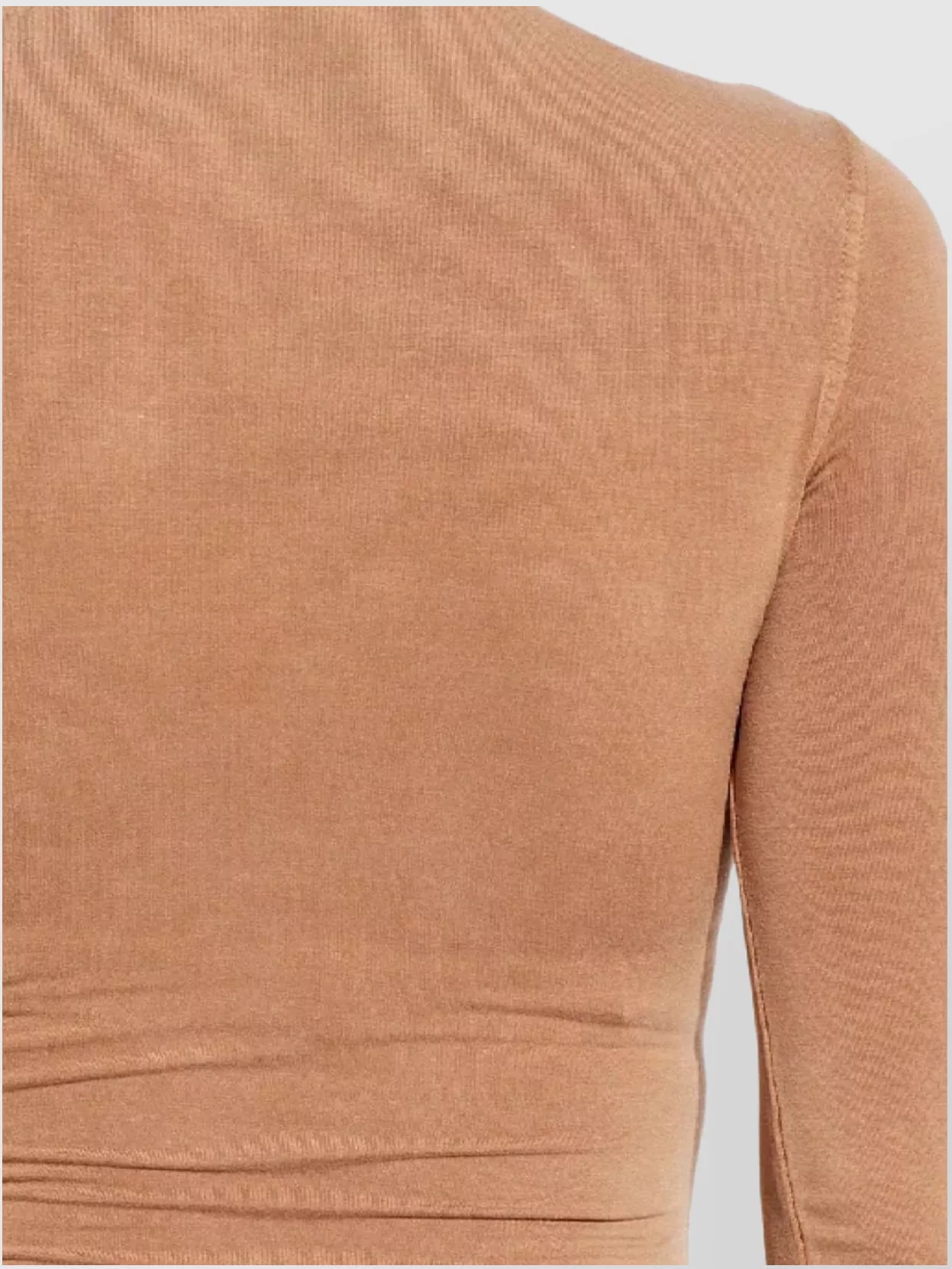 Diesel Gathered Crew Neck Long Sleeve Top