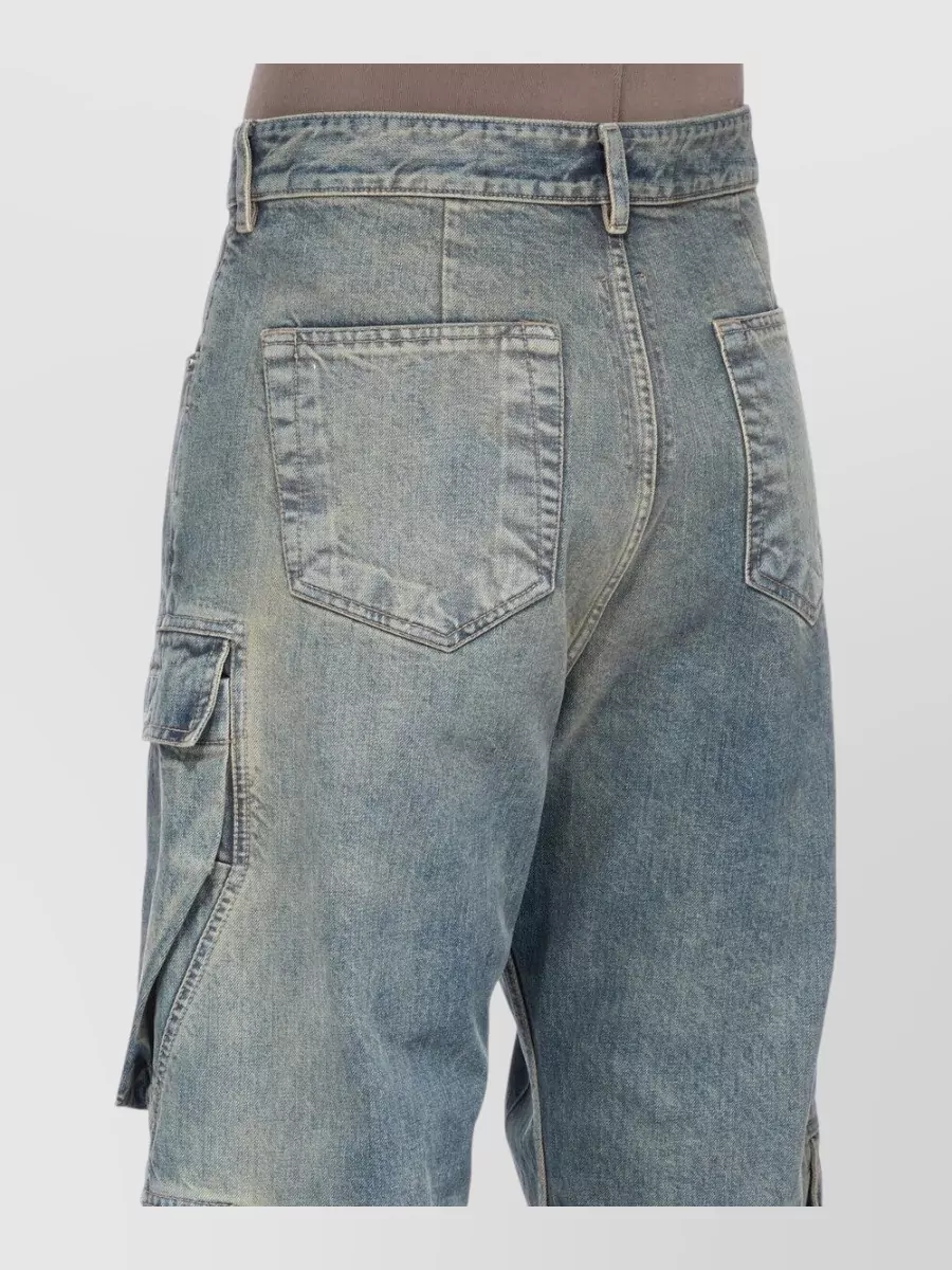 Rick Owens Drkshdw Low-Rise Straight-Leg Cargo Jeans