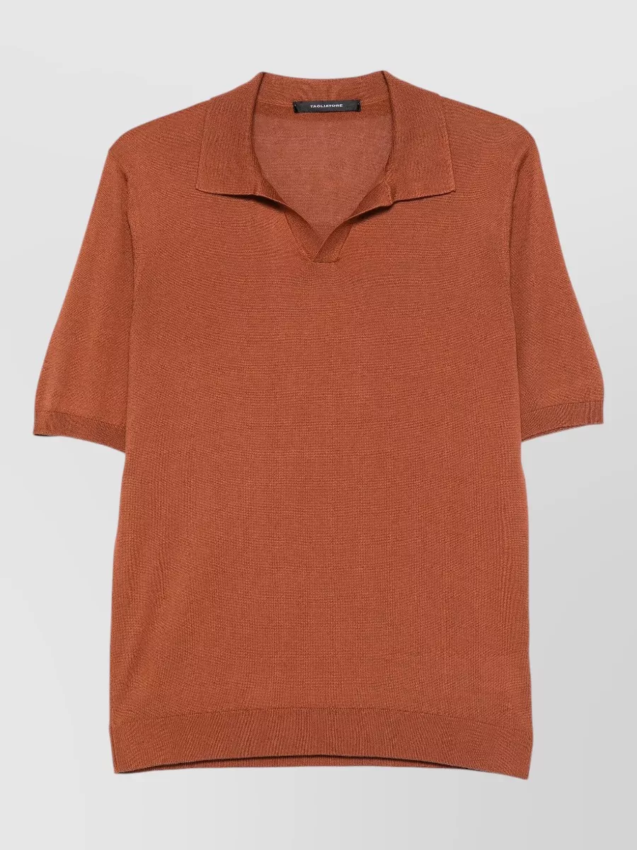 Tagliatore silk short-sleeve polo shirt