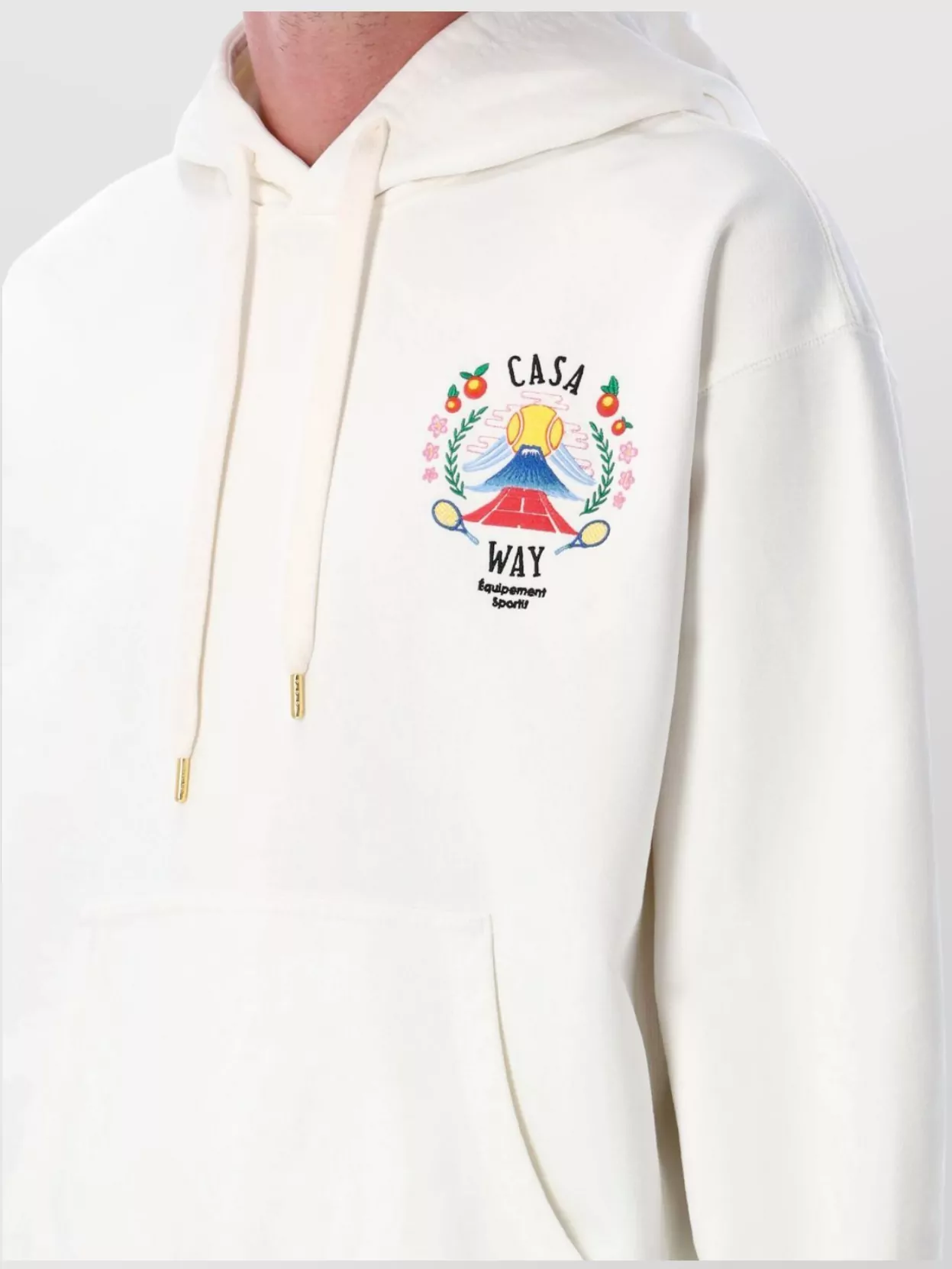 Casablanca Mountain Print Hoodie Front Pocket