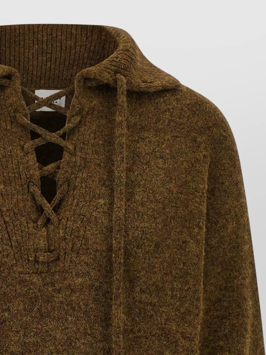 Isabel Marant Etoile Alpaca Wool V-Neck Long-Sleeve Sweater