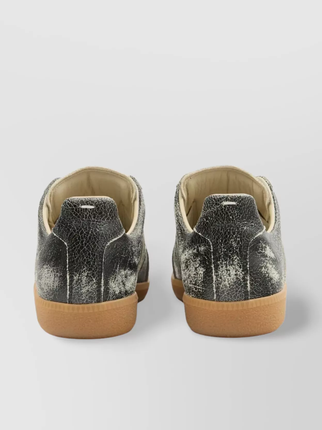 Maison Margiela "Replica" Distressed Low-Top Sneakers With Round Toe