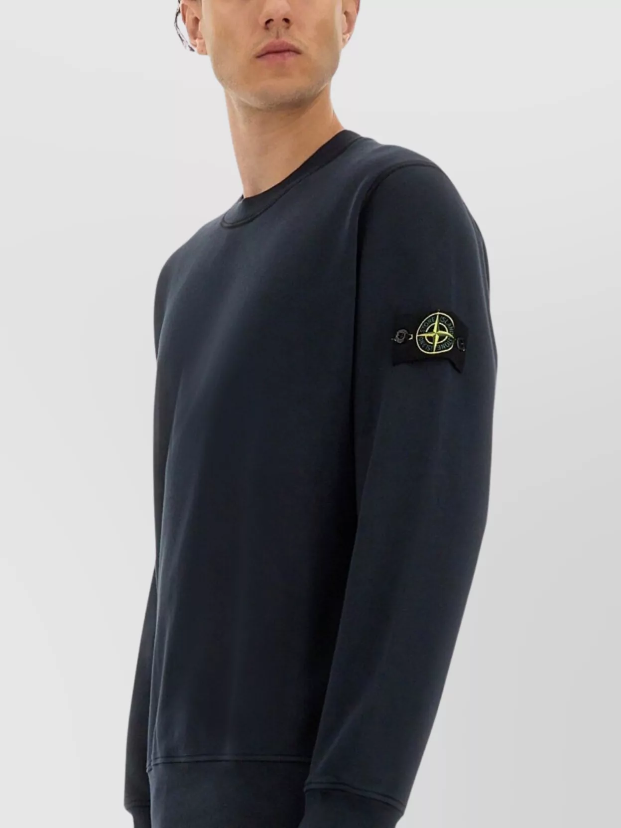 Stone Island Crew Neck Sweater Ribbed Cuffs