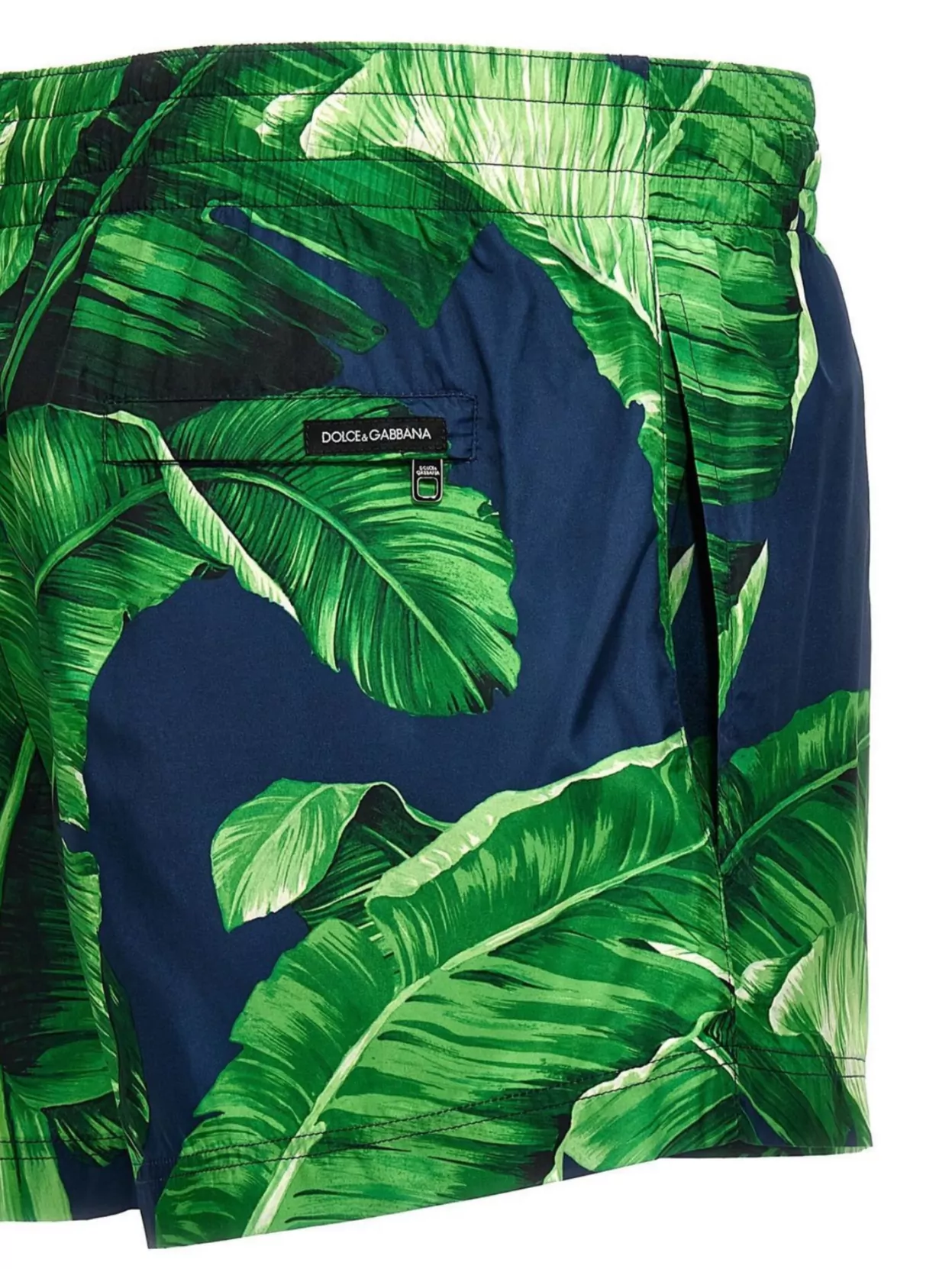 Dolce&Gabbana Tropical Print Swimsuit Drawstring Waist