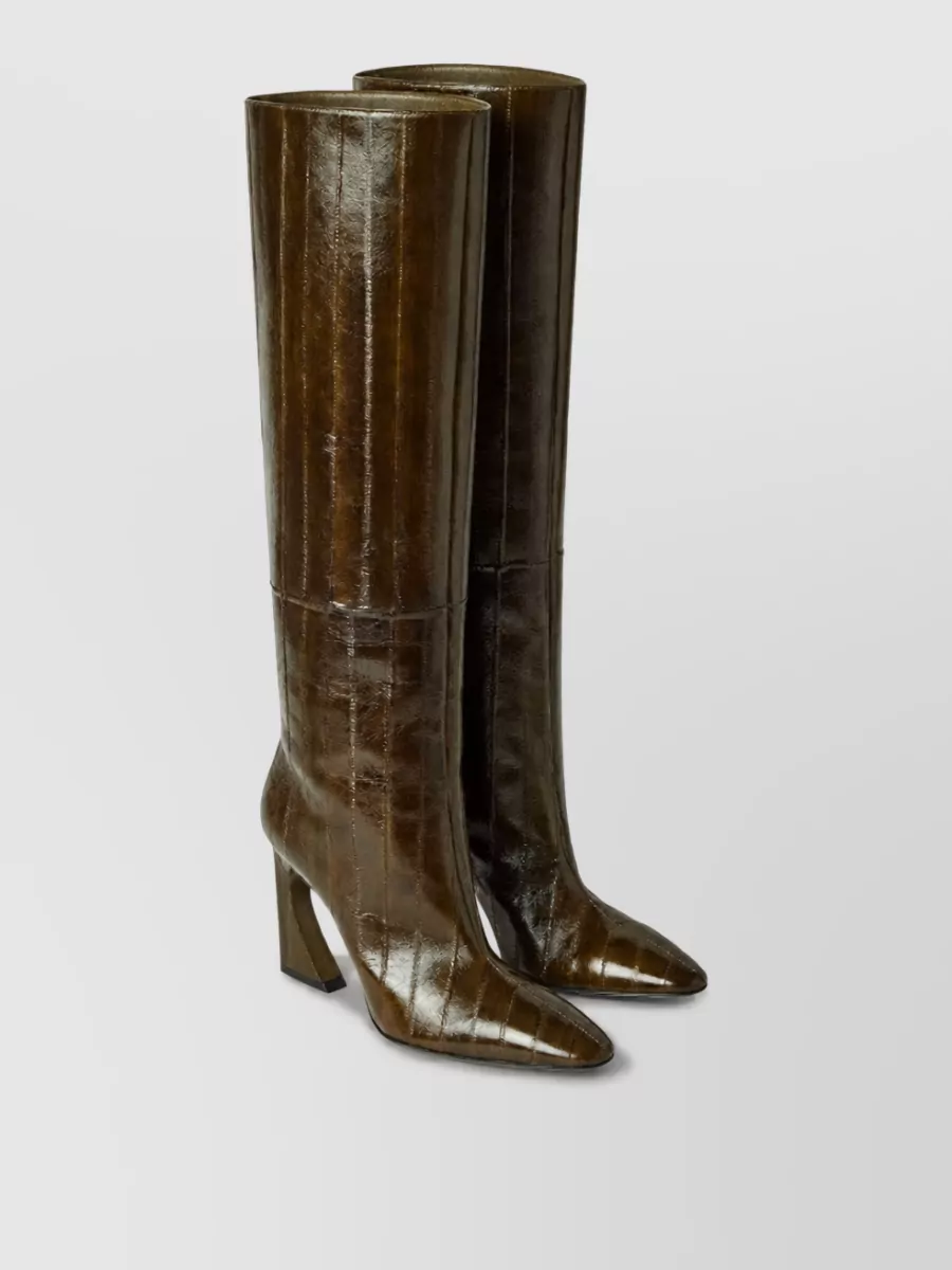 Fendi hagfish skin boots