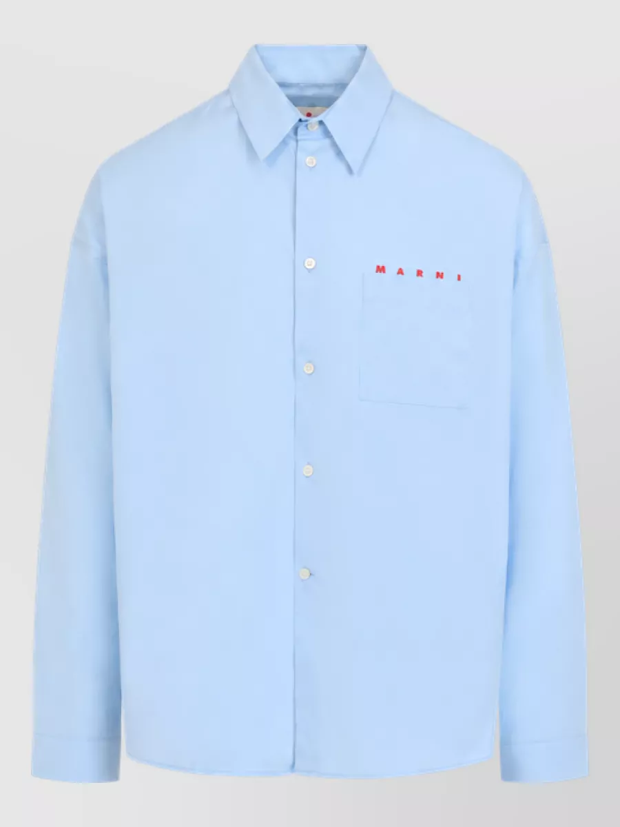 Marni Cotton Boxy-Fit Long-Sleeve Shirt