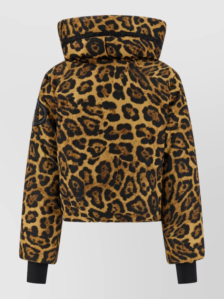 Goldbergh Down Animal-print Short Puffer Jacket