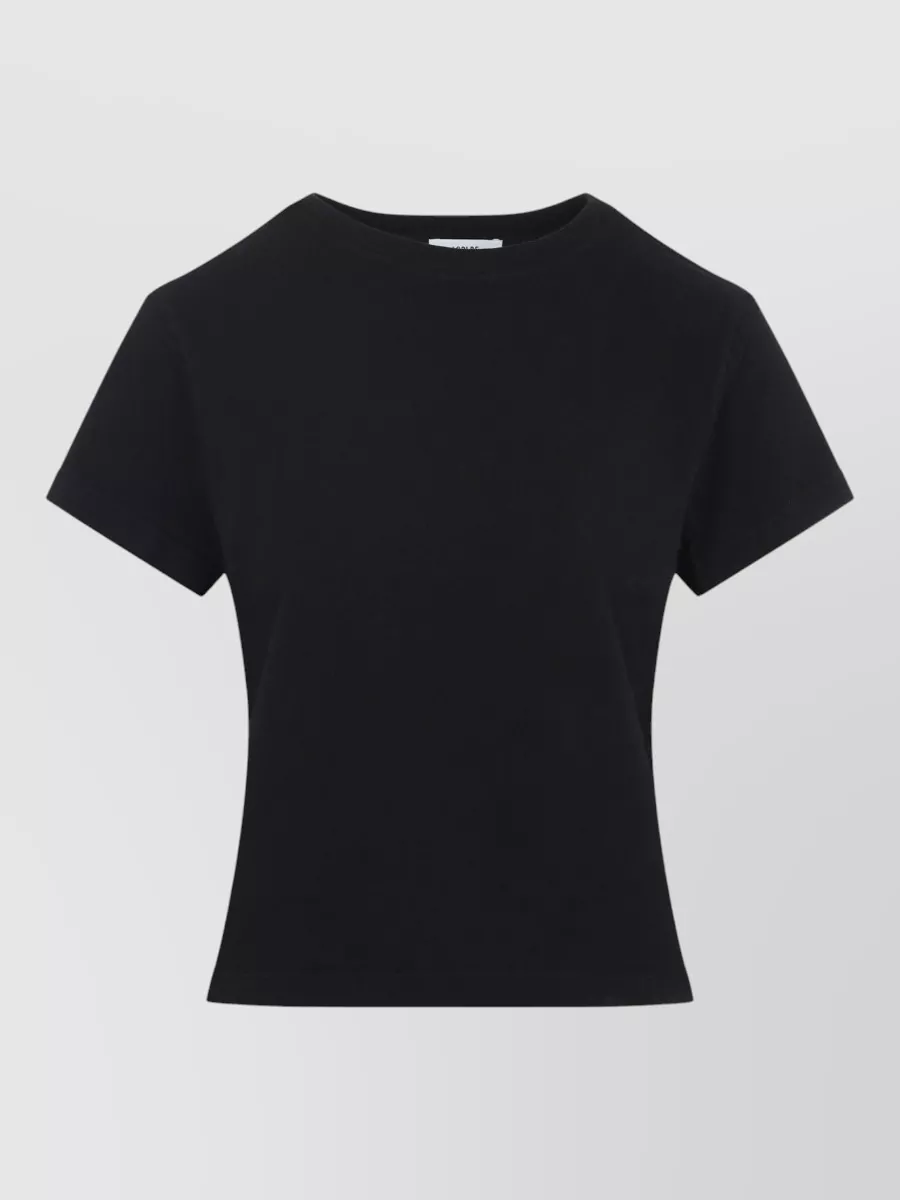 Agolde Adine Crew Neck Short Sleeve T-shirt In Black