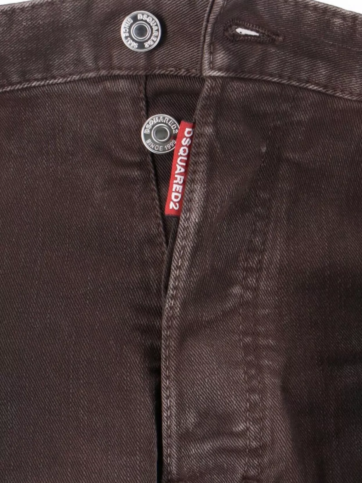 Dsquared2 Straight Trousers With Distressed Finish And Pockets In Brown