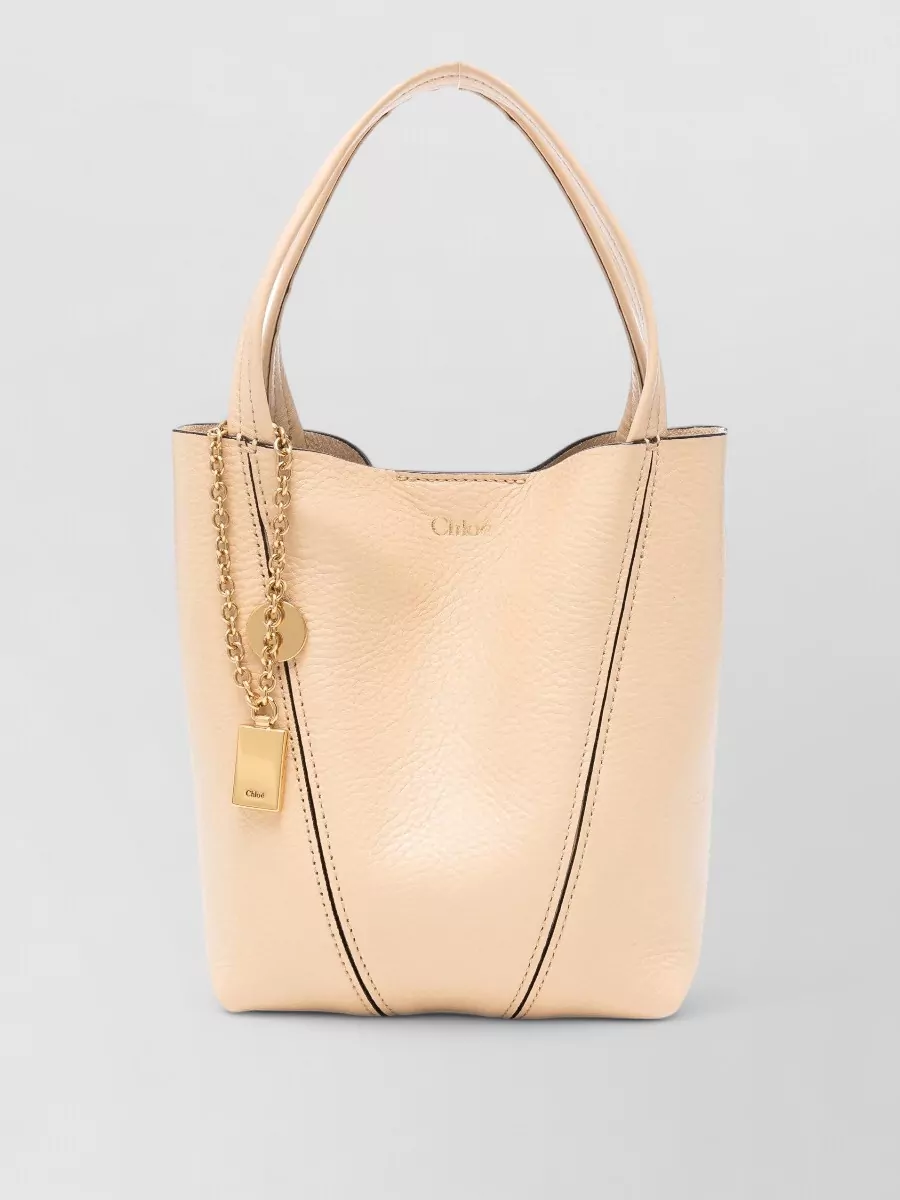 Chloé chloé spin small leather bucket bag
