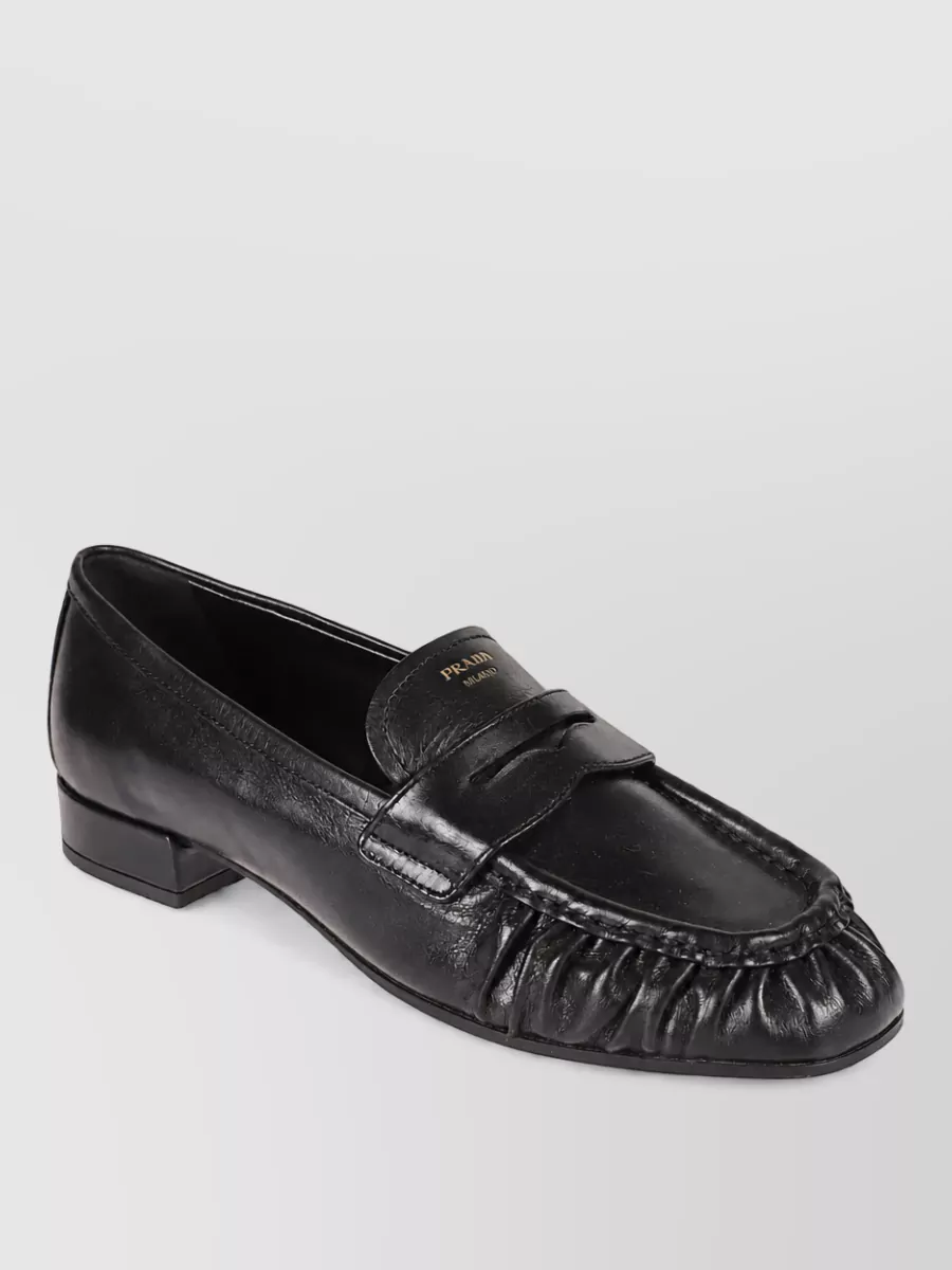 Prada leather loafers