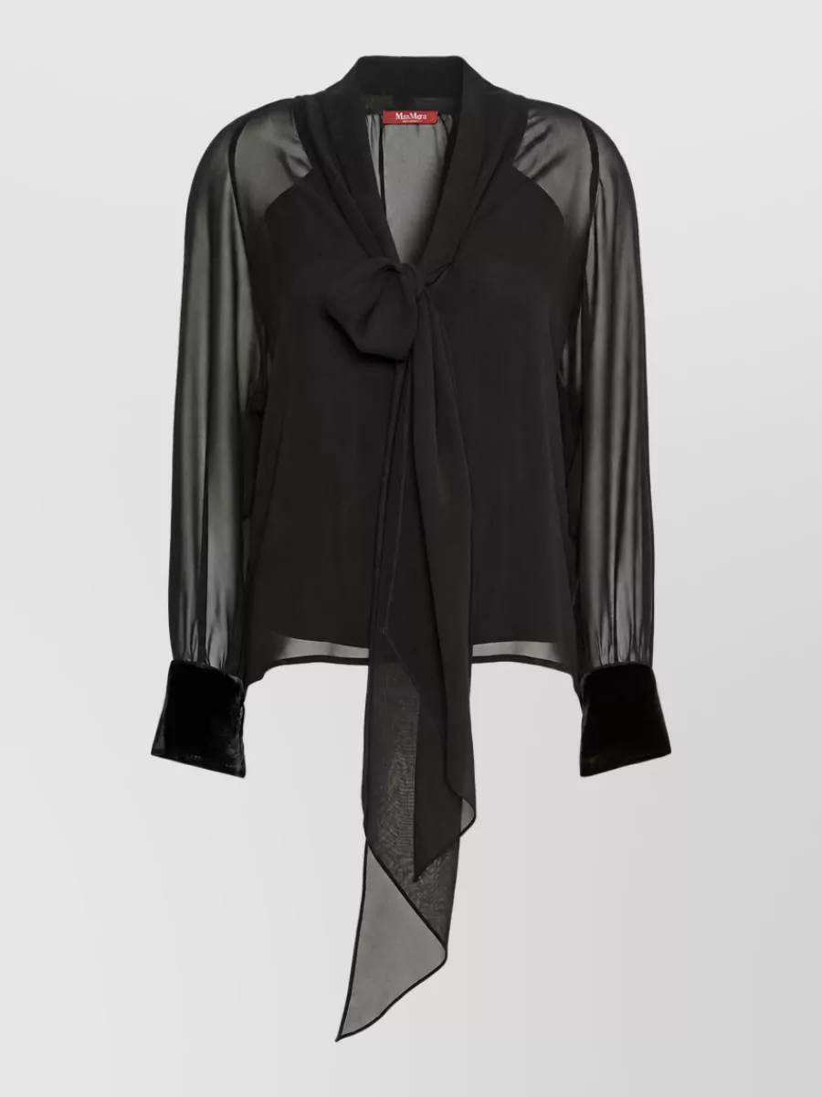 S Max Mara Silk long-sleeve blouse