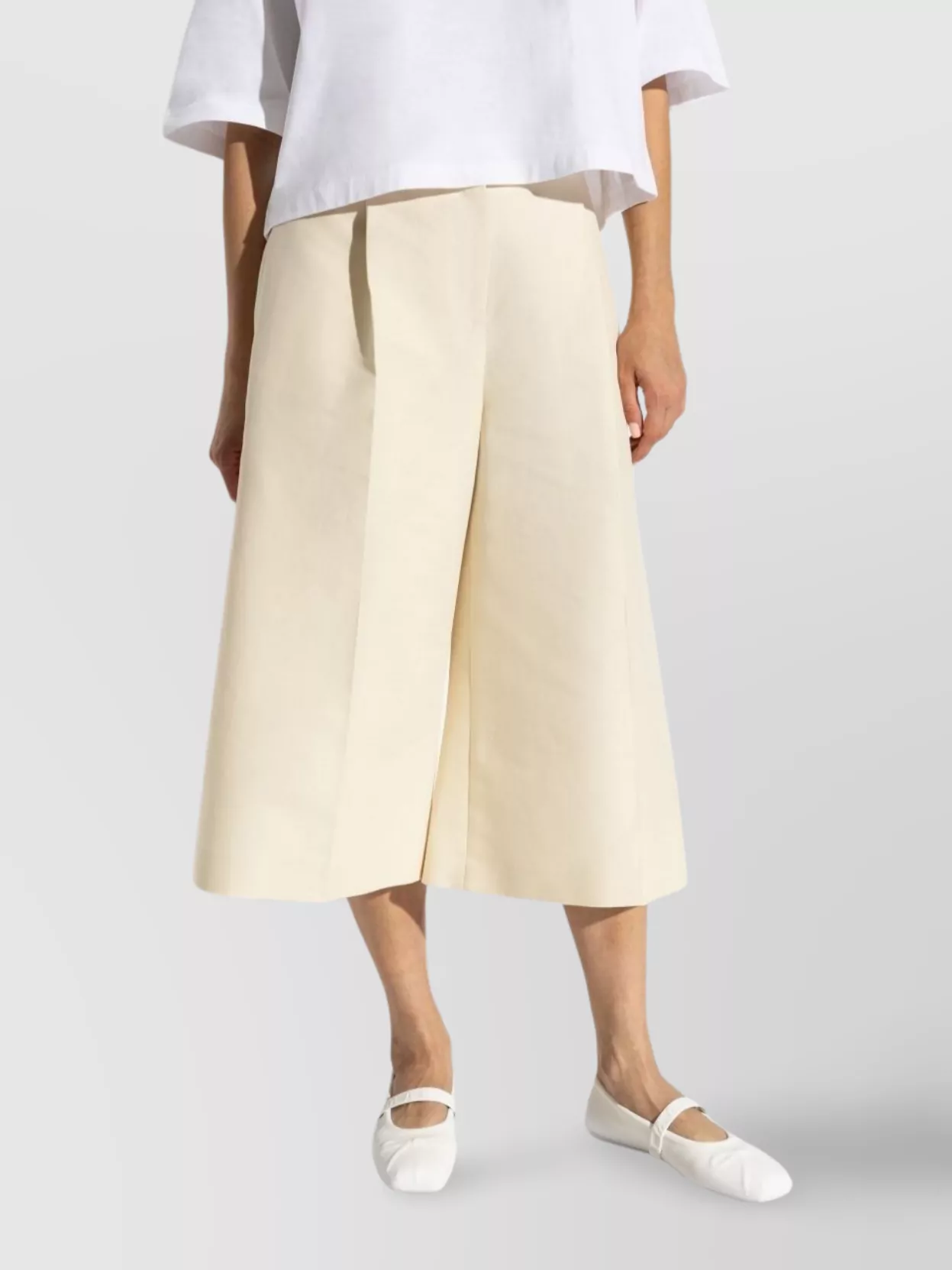 Marni Knee Length Pleated Wide Leg Trousers