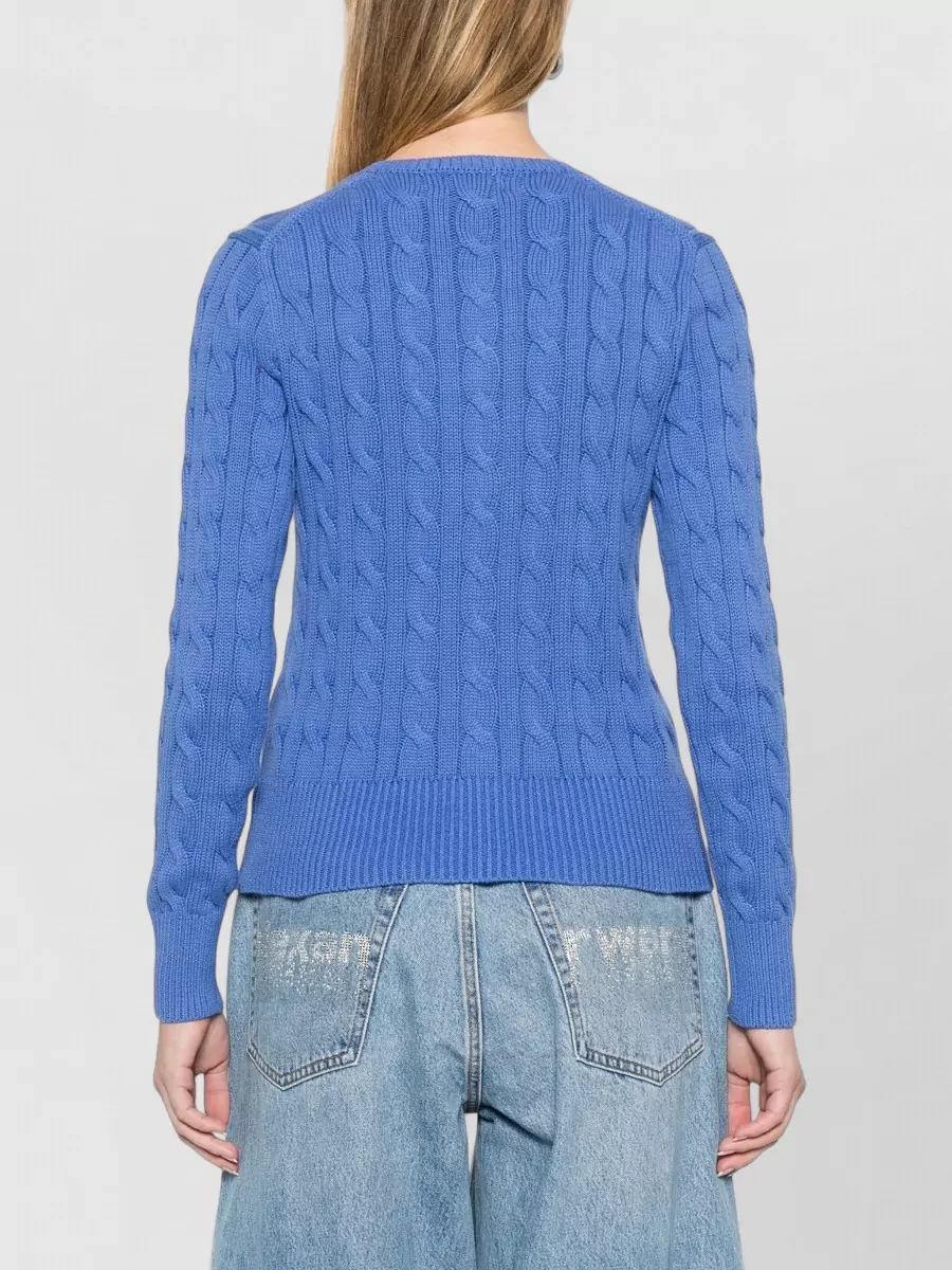 Polo Ralph Lauren Cable Knit Crew Neck Cotton Cardigan