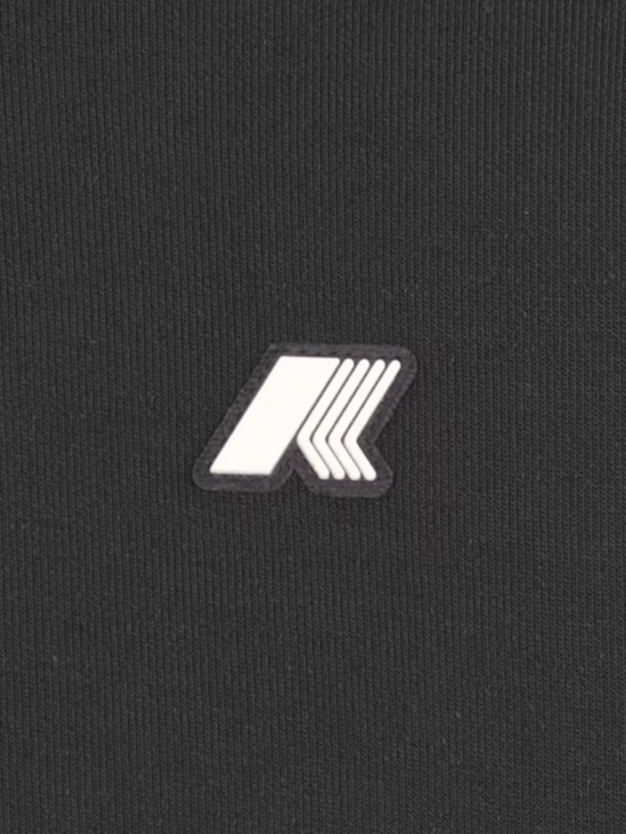 K-way Short High Neck Ribbed Cuffs Jacket In Black