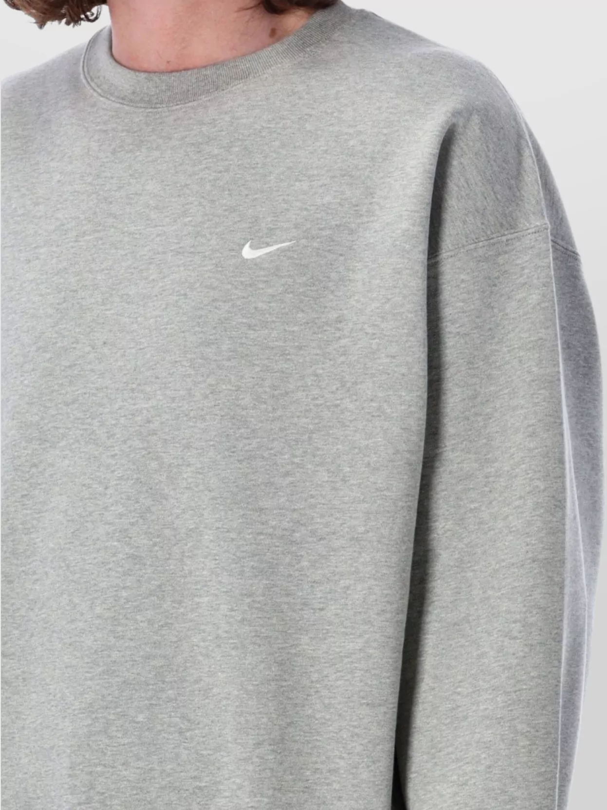 Nike Solo Swoosh Relaxed Fit Cotton Crewneck