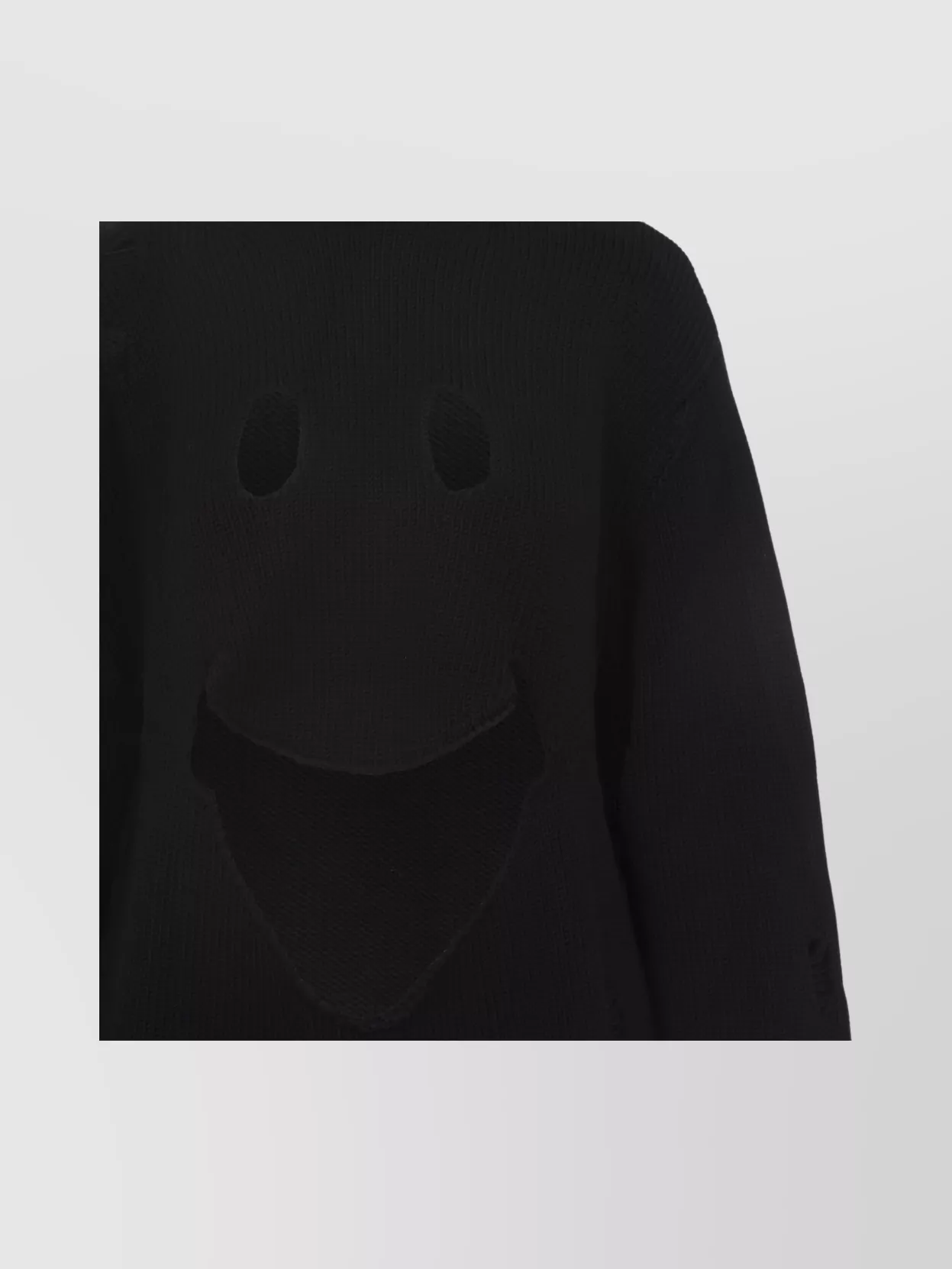 Moschino Oversized Pullover In Carved Wool In Black