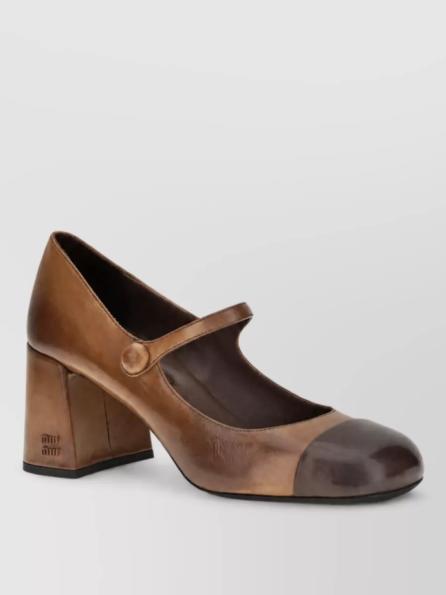 Miu Miu leather mary jane ballerina shoes