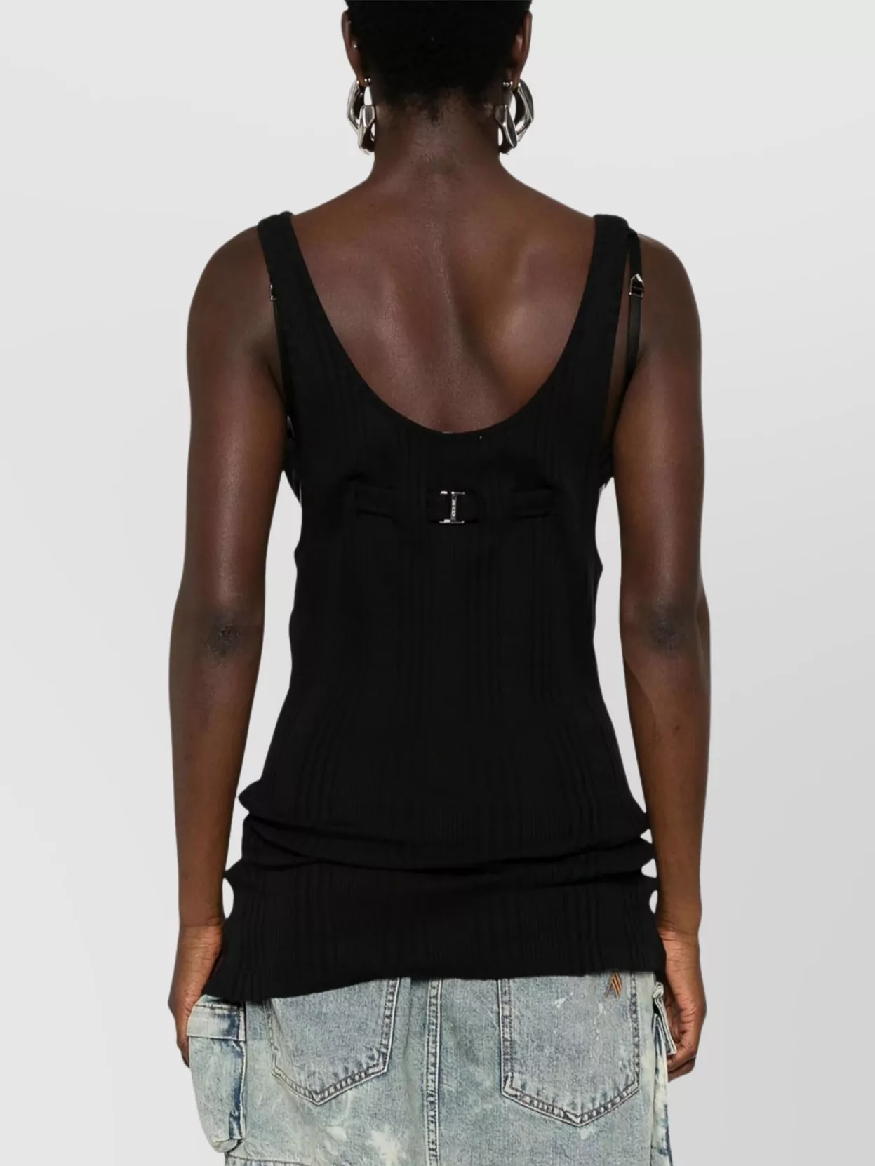 Attico Ribbed V-neck Layered Tank Top