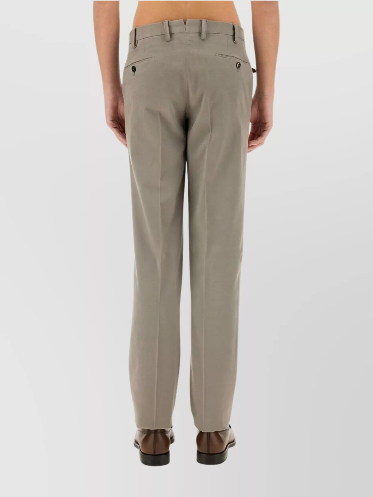 Pt Torino Gabardine Trousers With Back And Side Pockets