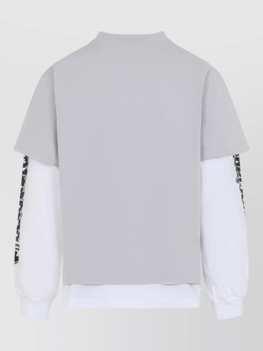 Balenciaga Hybrid Double-Layer Cotton T-Shirt