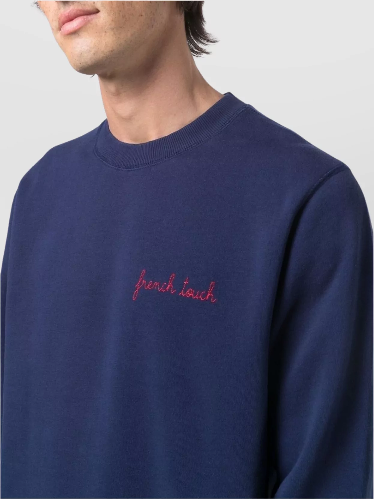MAISON LABICHE CREW NECK EMBROIDERED SLOGAN SWEATSHIRT
